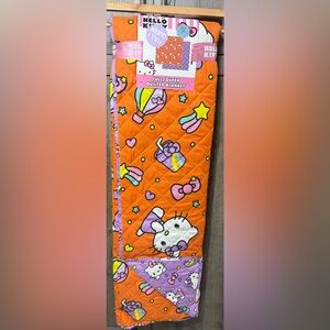 New Hello Kitty Frolicking Fun Orange Quilt Quilted Full/Queen Blanket On Hanger
